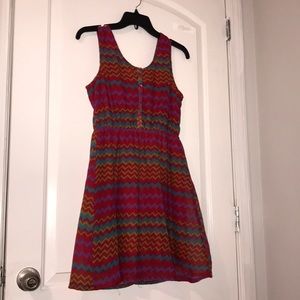 A really cute pattern party dress with a cute bow!